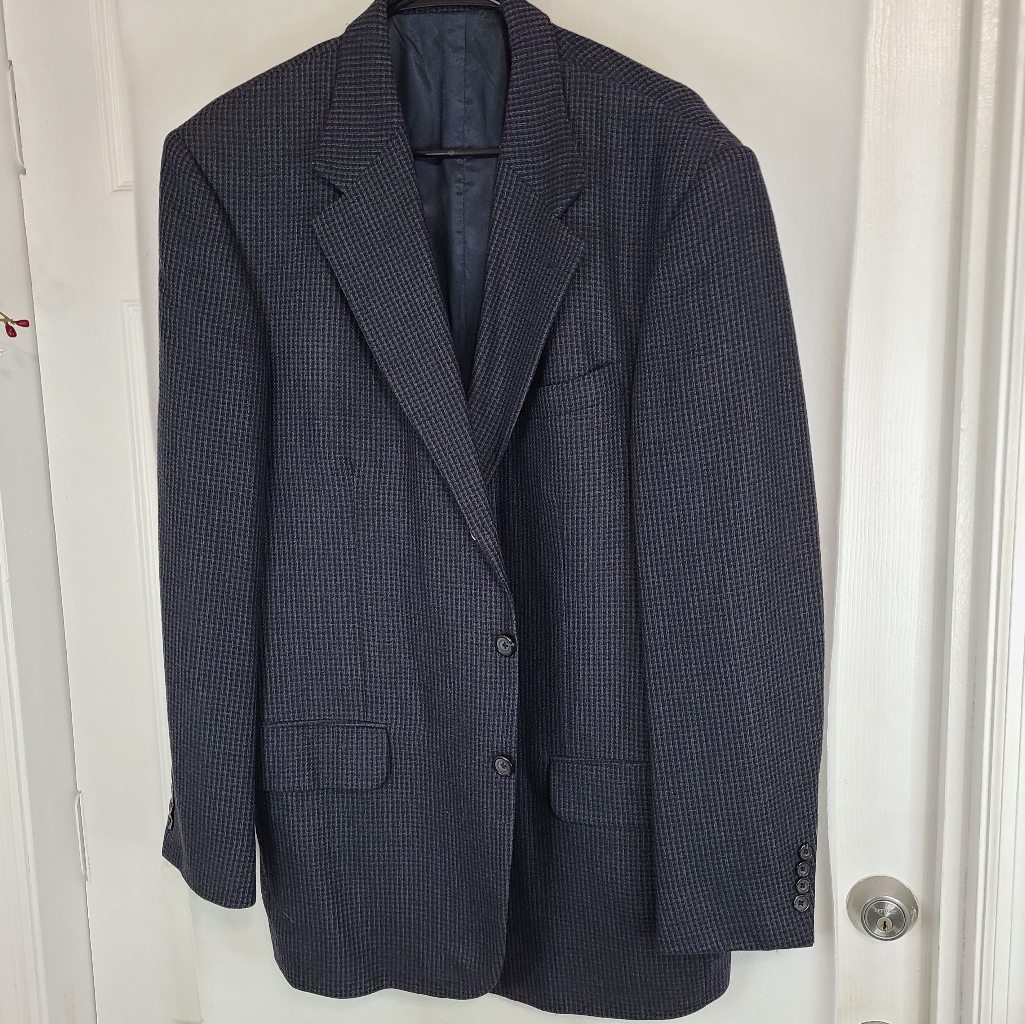 Oscar De La Renta Men's Classic Blazer, Size: 48r Color: Blue